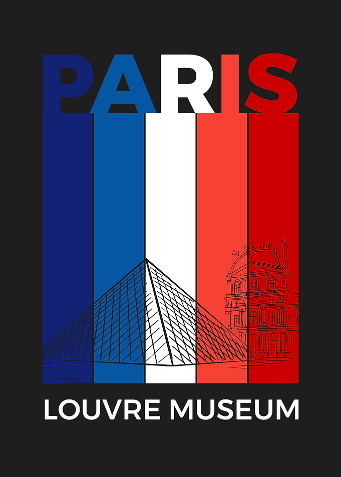 Paris Louvre Museum Graphic