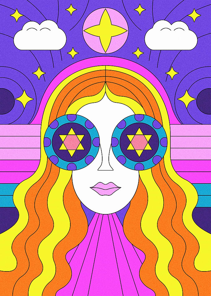 Psychedelic Dreamscape Woman
