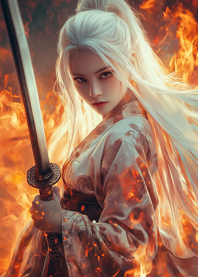 Fiery Warrior Woman
