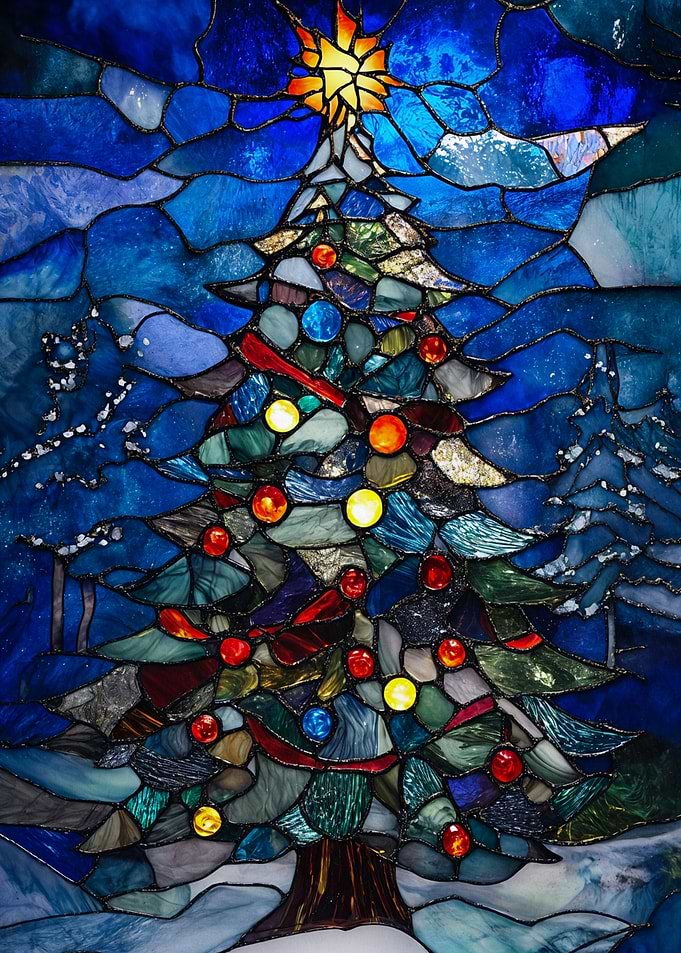 Stained Glass Christmas Tree