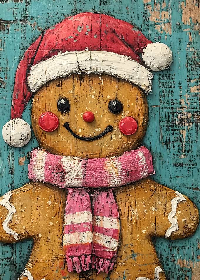 Gingerbread Man Christmas Art