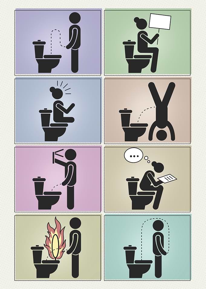 Toilet Humor Illustrations