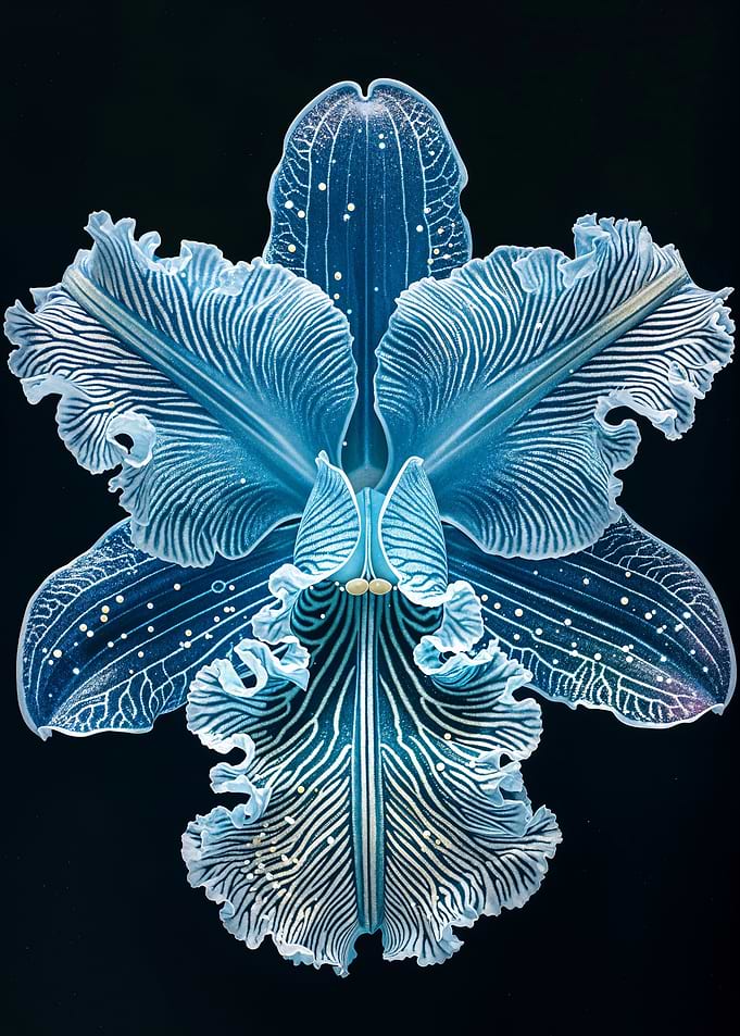 Blue Orchid Close-Up