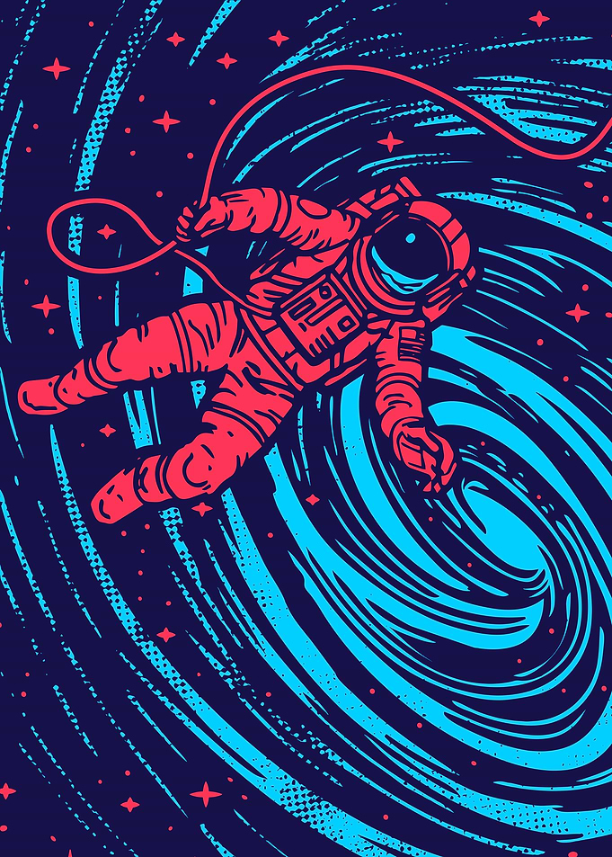Astronaut in Space Vortex