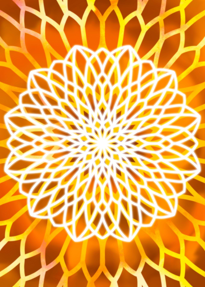Glowing Golden Mandala