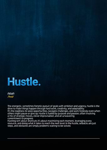 Hustle Definition Poster