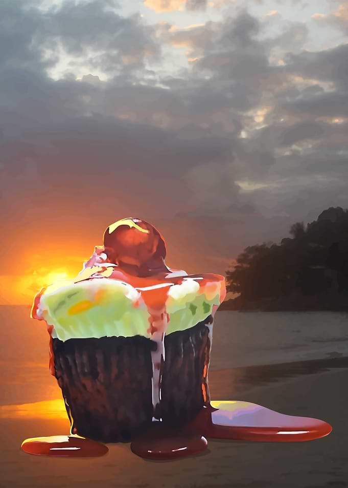 Sunset Cupcake