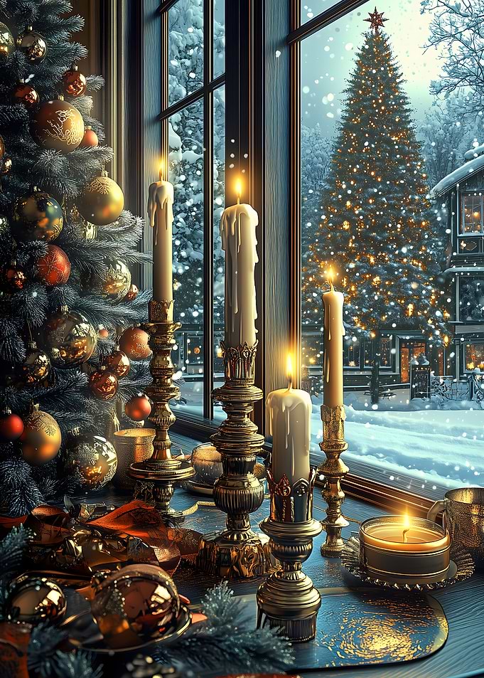 Christmas Window View