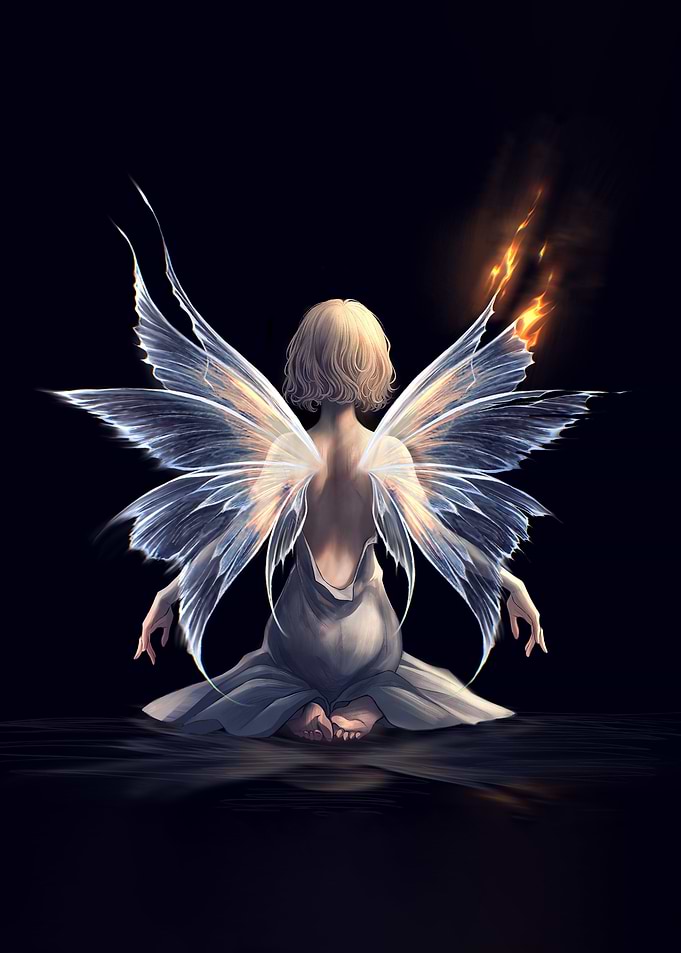 Fairy with Fire Wings