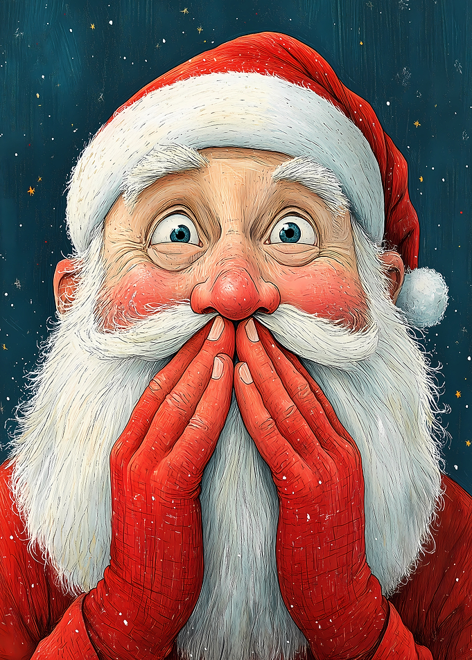 Surprised Santa Claus