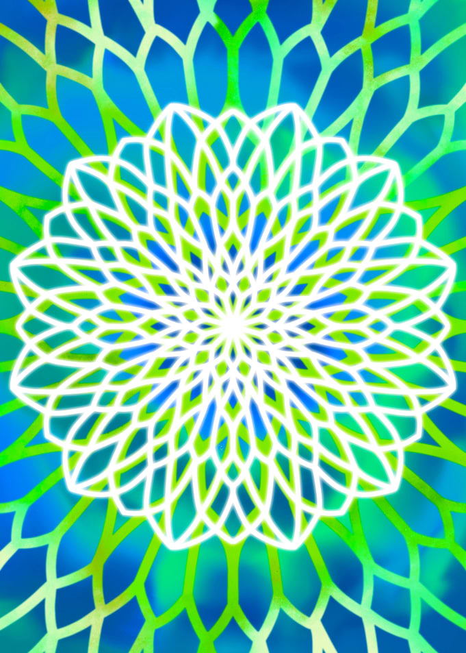 Geometric Green Mandala