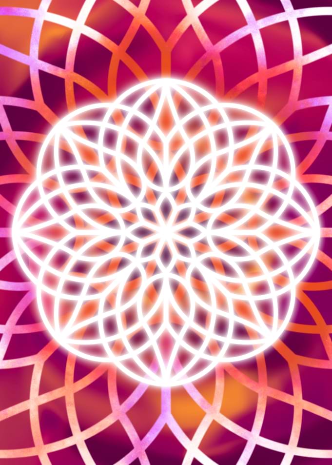 Glowing Geometric Mandala