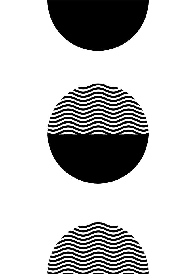 Abstract Black and White Circles