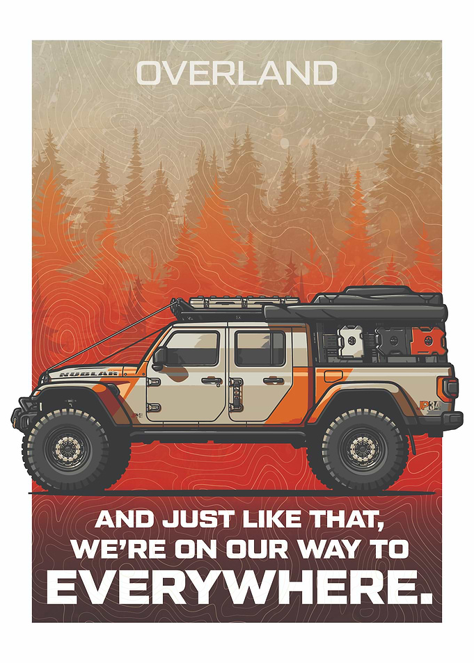 Overland Expedition Travel Motivation Poster