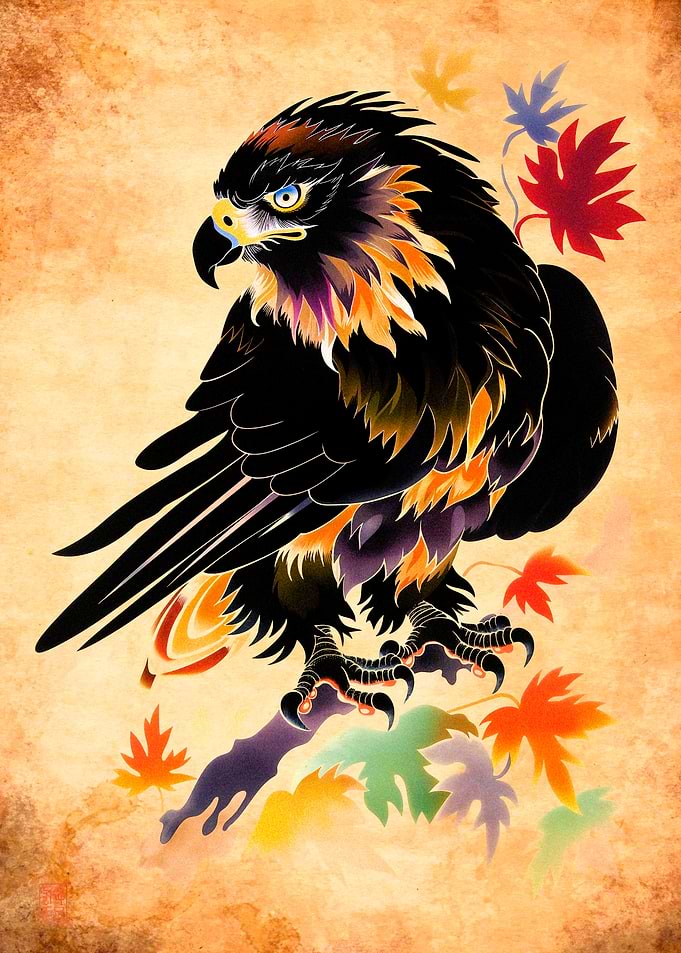 Black Eagle Traditional Art