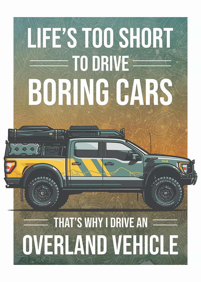 Overland Vehicle Expedition Travel Poster