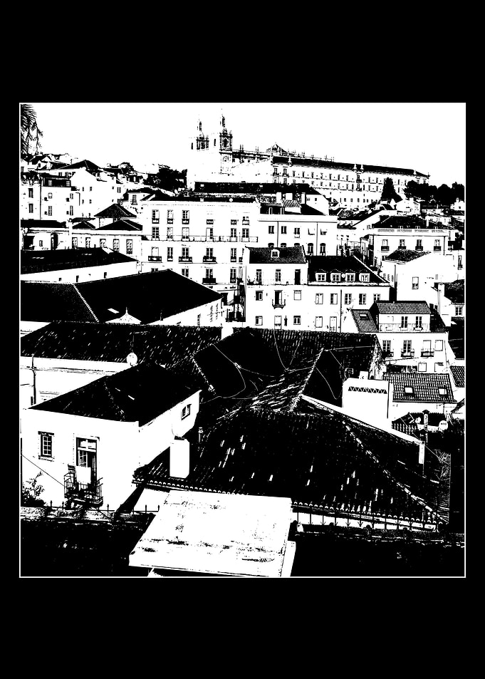 Black and White Cityscape