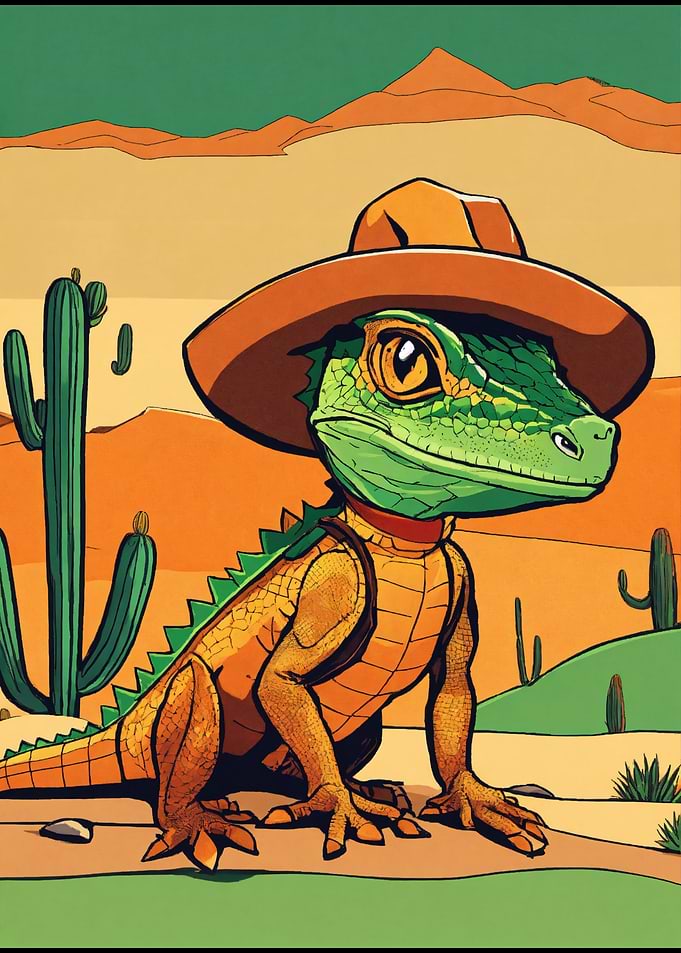 Lizard in a Cowboy Hat
