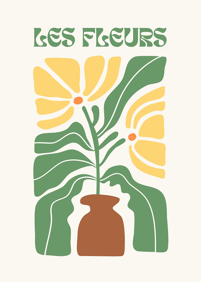 Floral Illustration - Les Fleurs