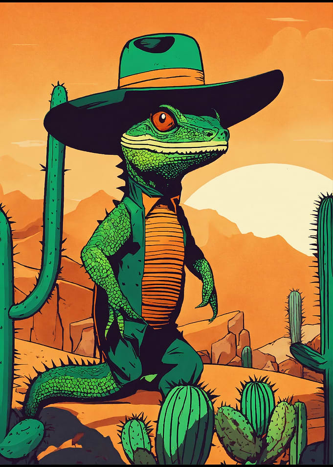 Lizard in a Cowboy Hat