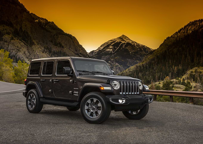 Jeep Wrangler in Mountain Landscape