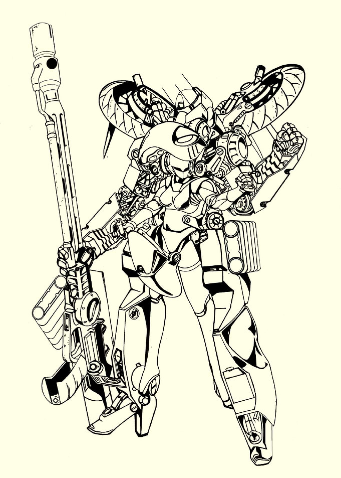 Mecha Robot Illustration