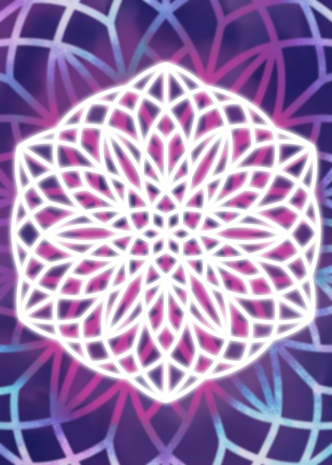 Geometric Purple Mandala