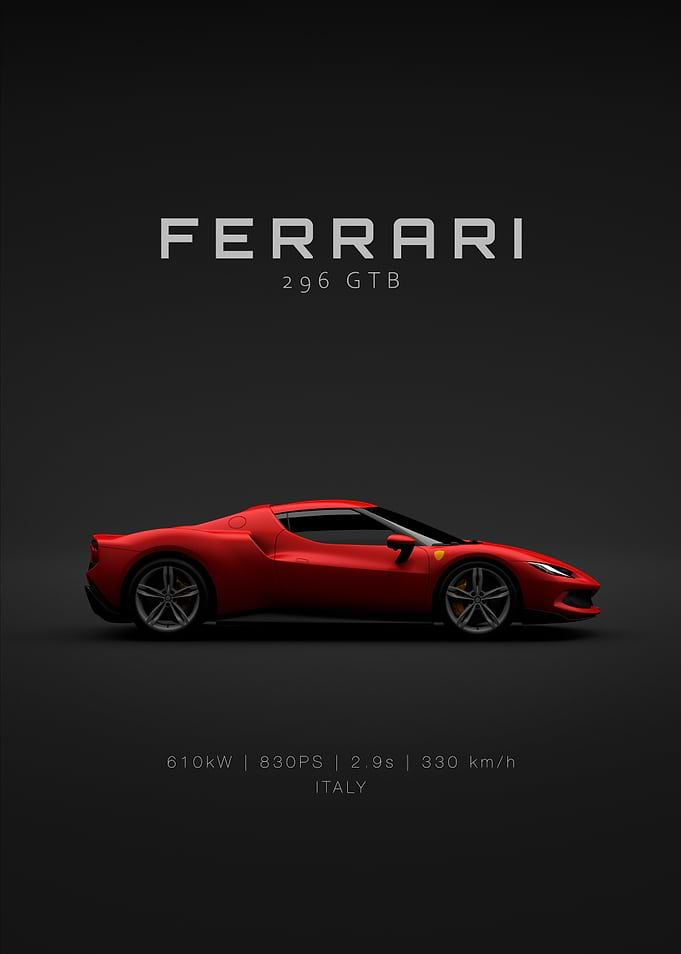 2021 Ferrari 296 GTB - Red - Specs