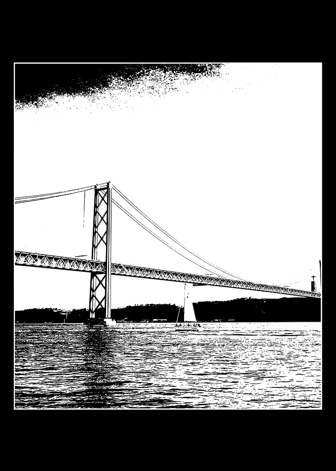 Suspension Bridge Silhouette