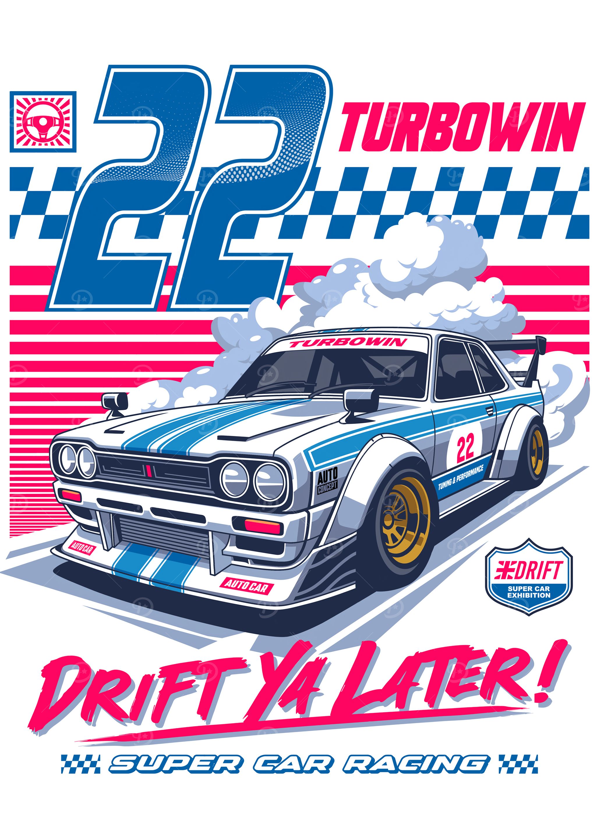 super car racing vector