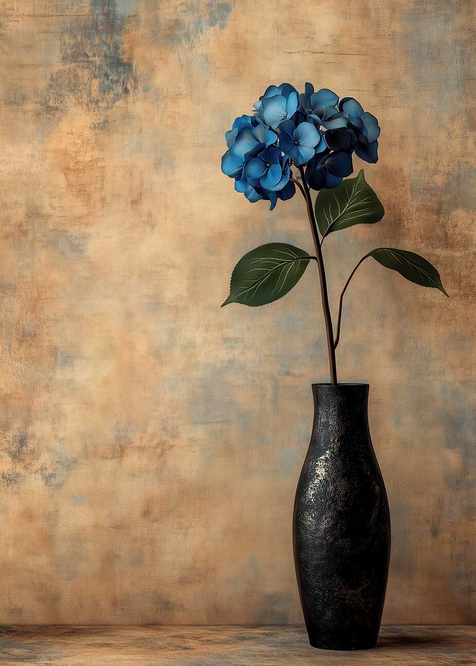 Blue Hydrangea in Vase