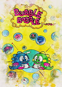 Bubble Bobble Watercolor Art