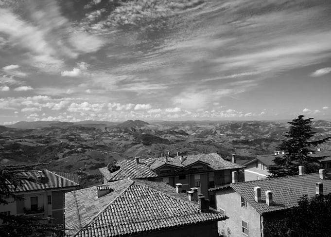View Over Italian Hilltop Village