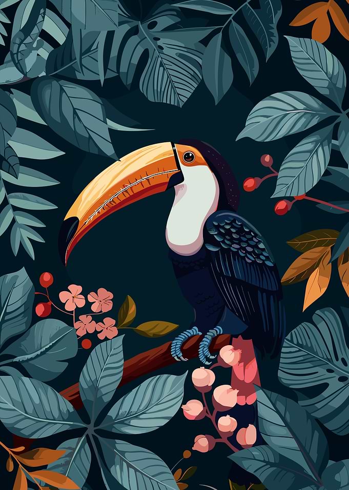 Toucan in Tropical Jungle