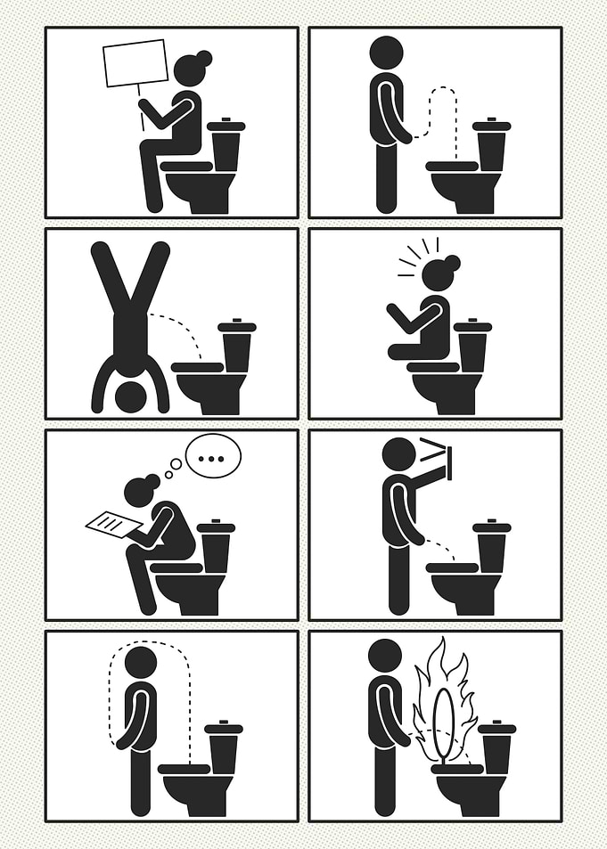 Funny toilet signage