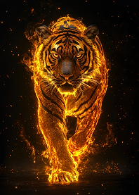 Majestic Tiger in Flames