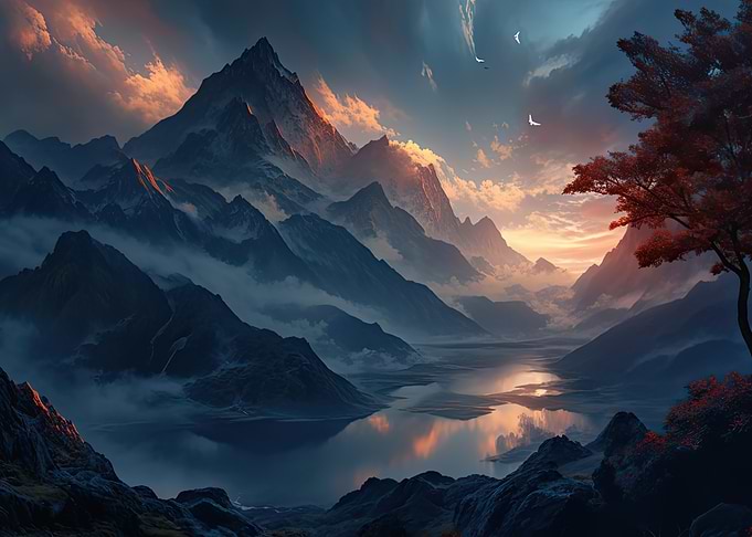 Mountain Lake Sunset
