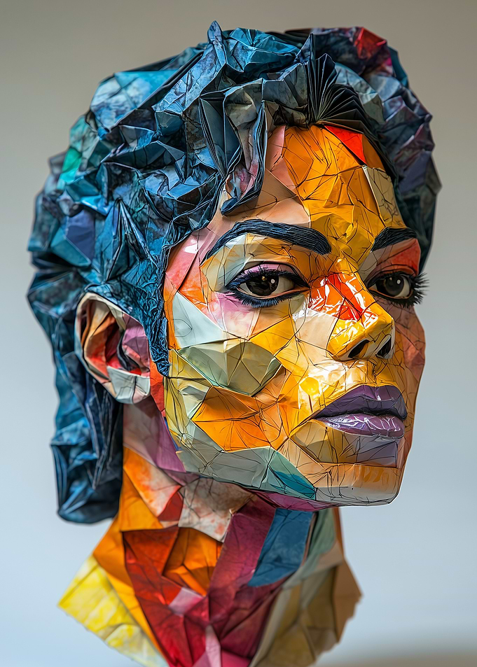 Michael Jackson Origami Sculpture