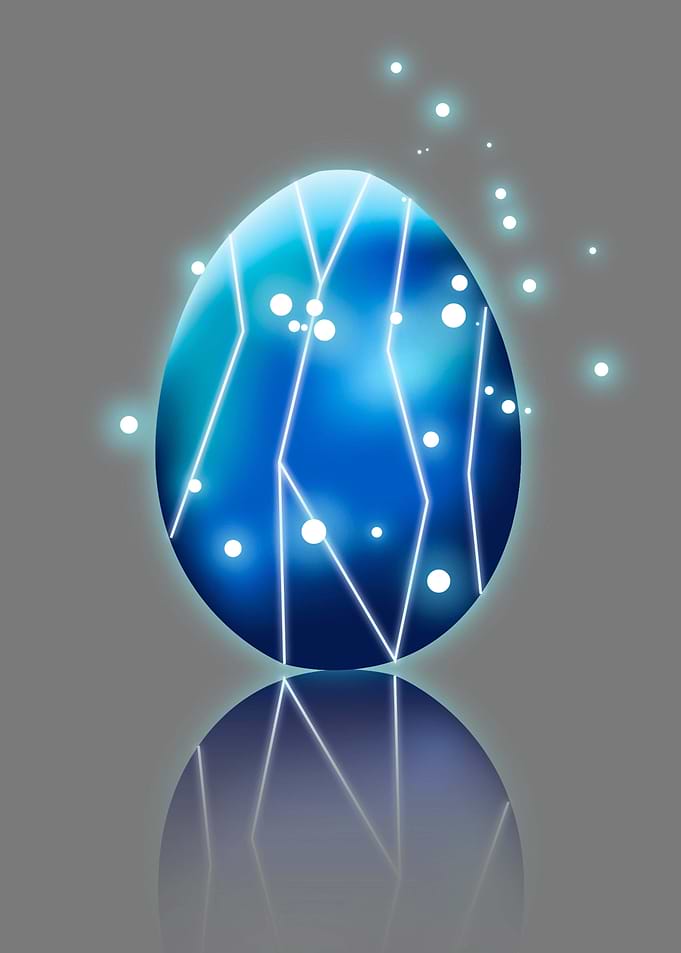 Blue Glowing Egg