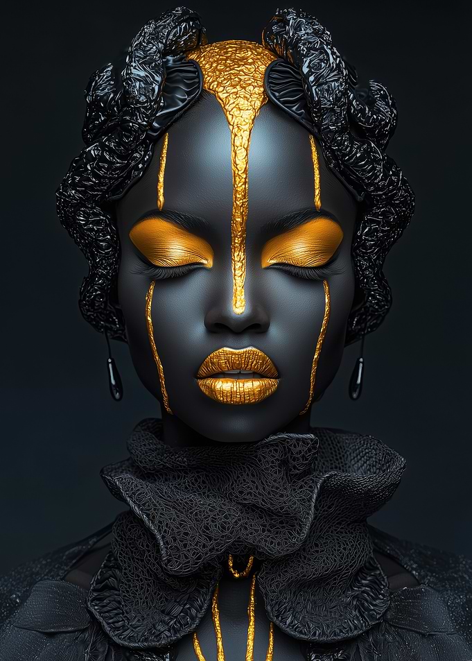 Golden Face Portrait