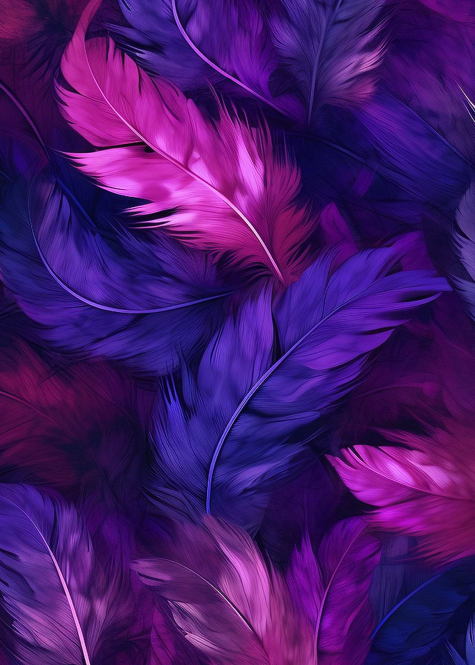 Purple and Pink Feathers