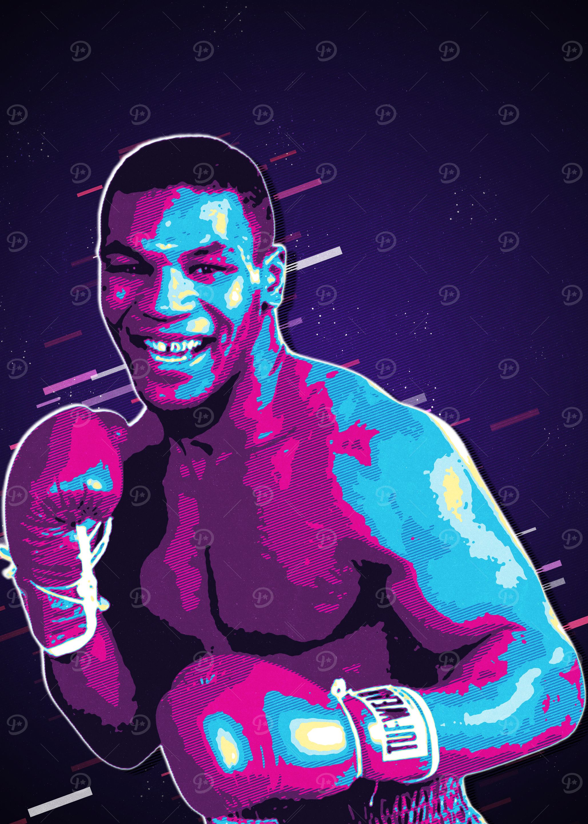 Mike Tyson Retro Art