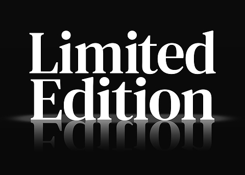 Limited Edition Text — living room metal wall art