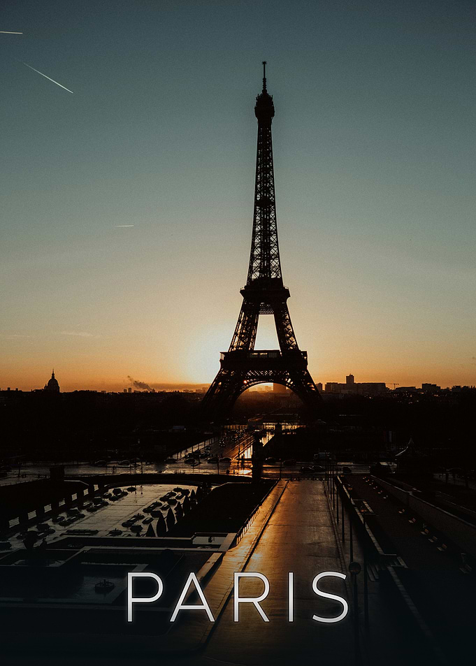 Eiffel Tower Sunset Paris