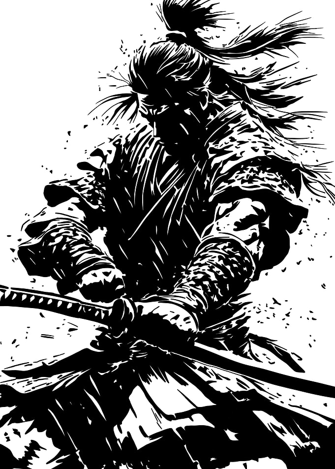 Samurai Warrior Illustration