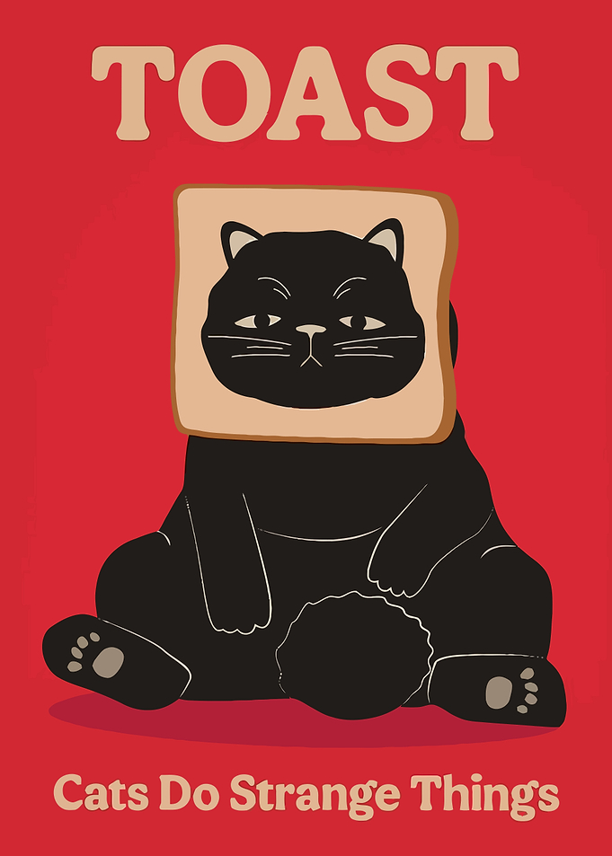Cat Toast Illustration