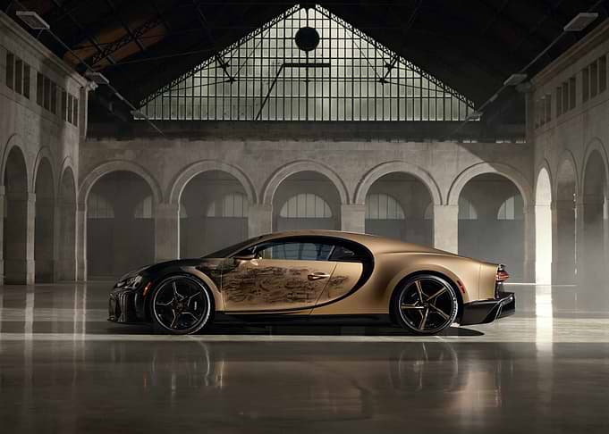 Gold Bugatti Chiron