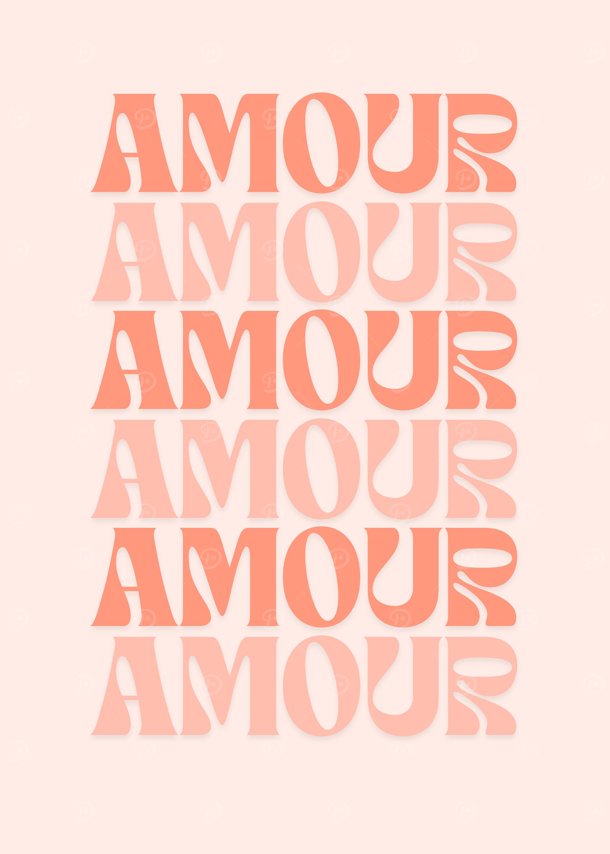 Amour Typography Print