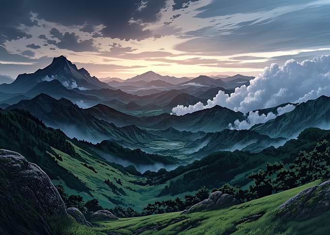 Mountain Range Sunset