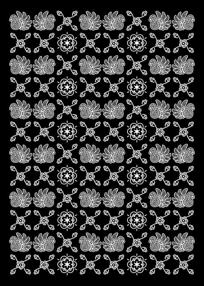 Batik Jambi White Swan Pattern